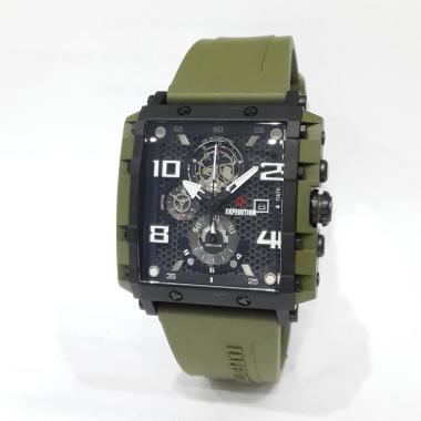 Expedition Square Chronograph Jam Tangan Pria [6757MCR] Black Green