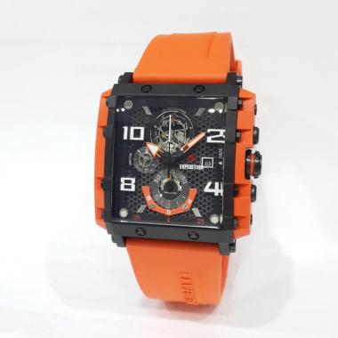 Expedition Square Chronograph Jam Tangan Pria [6757MCR] Black Orange
