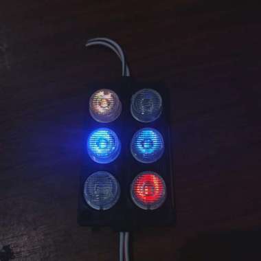 Lampu Led 6 RGB mata 24volt variasi bus truk dan neon box