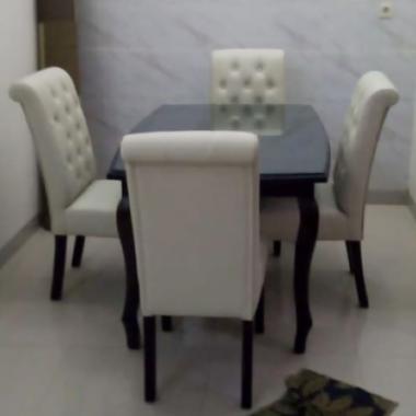 Crown Furniture Meja Makan GR + 4 Kursi Minimalis [Area Bandung/ Pre Order] multi color Bandung