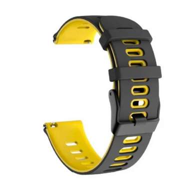 STRAP TALI JAM HUAWEI WATCH GT 3 46MM / GT3 46MM MODEL TWOTONE RUBBER - RED BLACK BLACK YELLOW