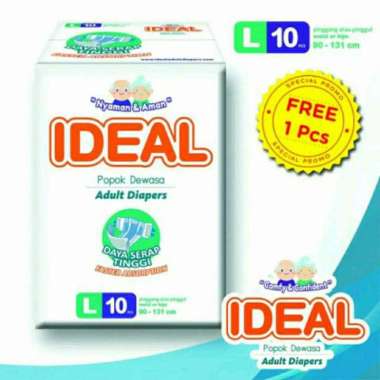 IDEAL SIZE L 10 POPOK PAMPERS DEWASA PEREKAT