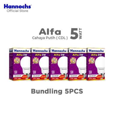 Hannochs Lampu LED Alfa 5 watt CDL 5 pcs - Putih