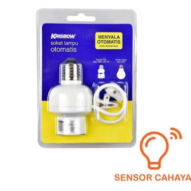 Krisbow Soket Lampu Otomatis Sensor Cahaya Dengan Kabel