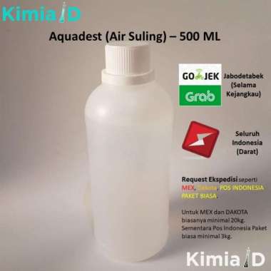 Aquadest - 500 ML - Air Suling - Air Mineral - Reagent Water