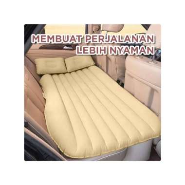 Kasur angin mobil Matras Outdoor Indoor Car Matress dengan Pompa CREAM CREAM