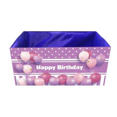 Box Hampers Birthday Kotak Hampers Box Gift Souvenir Ulang Tahun Goodie 6 Balon ungu