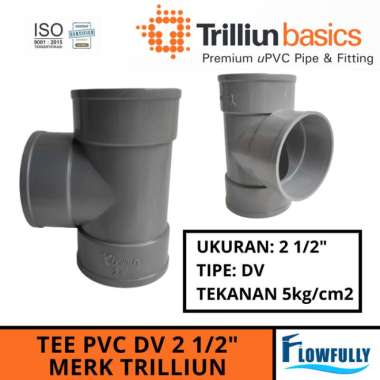TEE DV 2 1/2 INCH TRILLIUN TEE D 2.5" PVC POLOS T