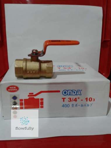 BALL VALVE KUNINGAN 3/4 inch ONDA STOP KRAN ENGKOL