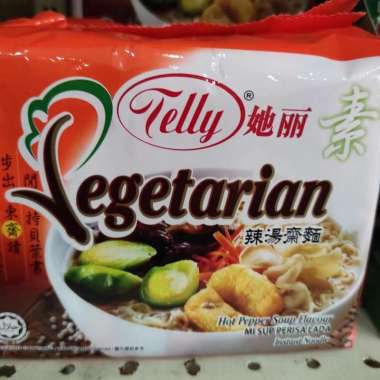 Telly Vegetarian Noodle Perisa Lada