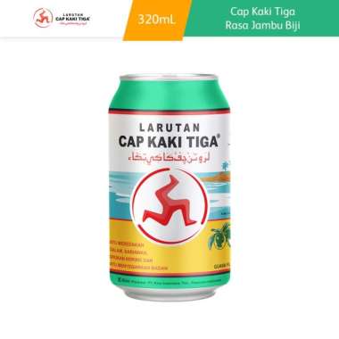 Larutan Penyegar Cap Kaki Tiga Kaleng Rasa Jambu 320 ml [1 pcs]
