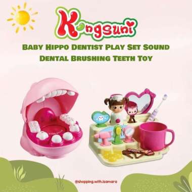 Kongsuni Baby Hippo Dentist Play Set Sound Dental Brushing Teeth