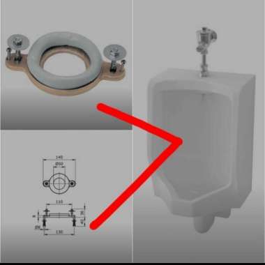 Gasket urinal / lem gasket urinal