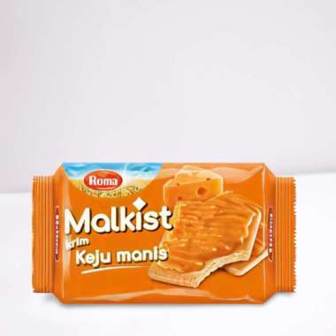 Biskuit Roma Malkist Krim Keju Manis (115gr) cemilan murah dan enak