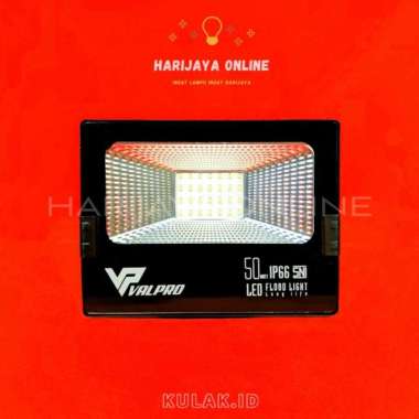 VALPRO LAMPU KAP SOROT 50 WATT IP66 SNI LED TEMBAK FLOOD LIGHT PUTIH