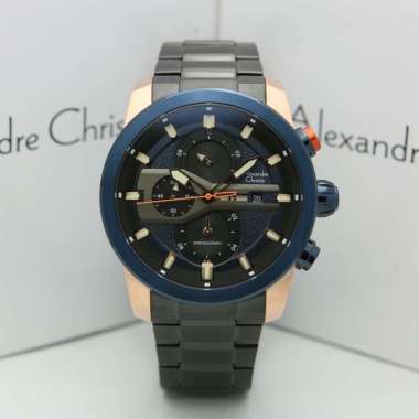 Jam Tangan Alexandre Christie AC6559 AC 6559 Blue Rosegold Original