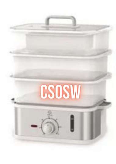 KELS Pengukus Makanan Listrik 3 Tingkat Electric Food Steamer Kukusan 3 Susun