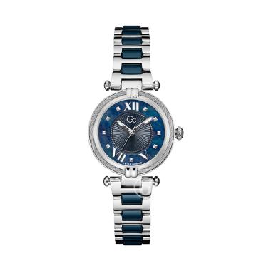 Guess Collection GCY18019-L7MF CableChic Ceramic Swiss Made Jam Tangan Wanita [Original] Silver Blue