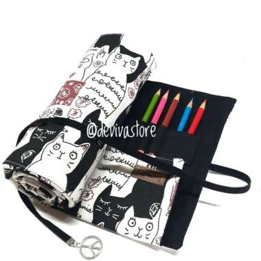Tempat Pensil Gulung / Roll Pencil Case / Tempat Pensil Lucu Unik Multicolor
