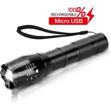 JFactory Senter LED USB Rechargable XML-T6 10000 Lumens