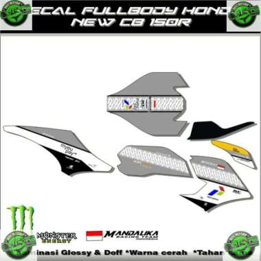 Decal dekal decal fullbody Honda cb new 150R/variasi pertamina mandalika Abu