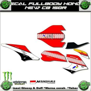 Decal dekal decal fullbody Honda cb new 150R/variasi pertamina mandalika Merah