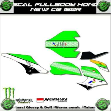 Decal dekal decal fullbody Honda cb new 150R/variasi pertamina mandalika Hijau
