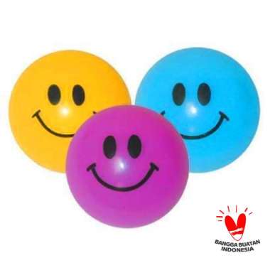 PROMO 1 BIJI Bola Tiup Bola SMILE ukuran 20 inchi JUMBO / Balon Tiup SNI / Balon Tiup karakter smile
