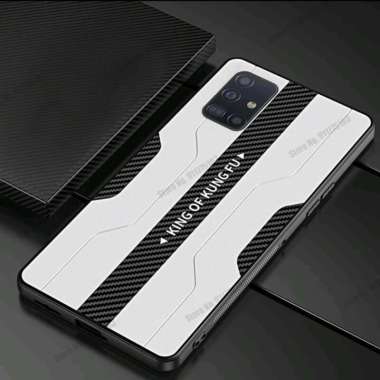 CASING SAMSUNG A51 CASE CARBON FIBER PROTECTION PHONSEL CAMERA Putih