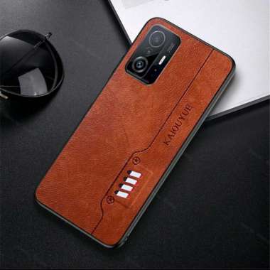 SOFT CASE XIAOMI 11T / 11T PRO CASING KULIT KAIOUYUE DESAIN ORIGINAL 11T PRO Cokelat