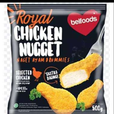 Promo Harga Belfoods Royal Nugget Chicken Nugget Drummies 500 gr - Blibli