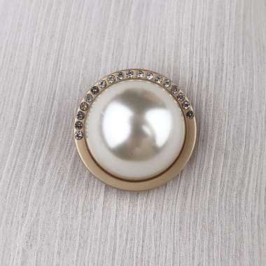 Kancing Baju Blazer Mutiara Besar Big Pearl Import Mewah Unik Cassia Pearl