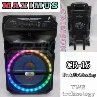 Speaker Portable Wireless Crimson Maximus Cr 15 15 Inch