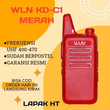 WLN KD-C1 HT UHF Charger Garansi Handie Talkie WLAN KDC1 - Merah