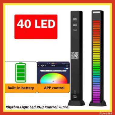 Rhythm Light LED Lampu Mobil Musik Sound Karaoke Kontrol Suara Battery