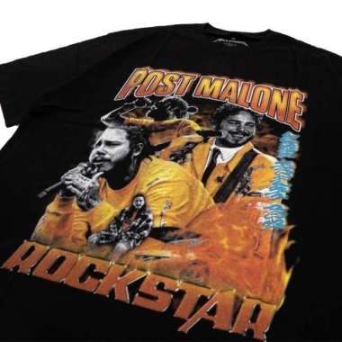 KAOS POST MALONE ROCKSTAR OVERSIZED Hitam - L
