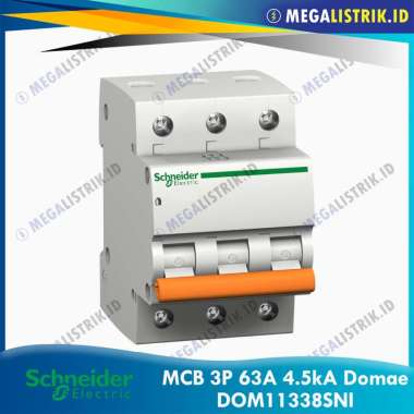Schneider Domae MCB 3P 63A / MCB 3 Phase 63 Ampere DOM11338SNI