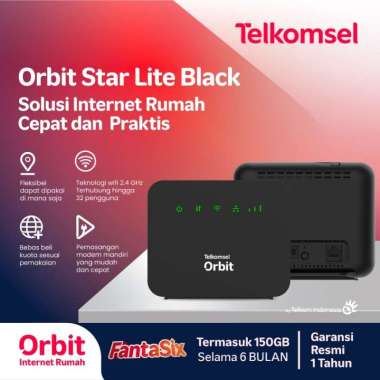 Modem Wifi Orbit Star Lite HKM0126 Telkomsel Black Free Kuota 150GB Black