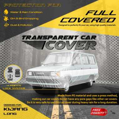Body Cover Sarung Mobil Plastik KIJANG LONG SUPER ROVER Tebal Anti Air WATERPROOF
