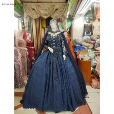 Baju pakaian gaun pengantin busana pernikahan wanita gown dress wedding dress muslim perempuan hijab