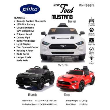 PLIKO MOBIL AKI 1998 "FORD MUSTANG" PK-1998N red