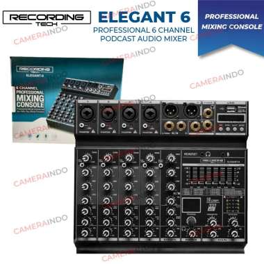 Mixer Recording Tech Elegant - Mixer 6 Channel Podcast Recording