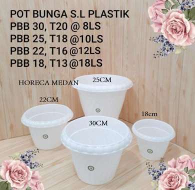 Pot bunga plastik 30cm / Pot tanaman plastik murah ukuran besar (SL)