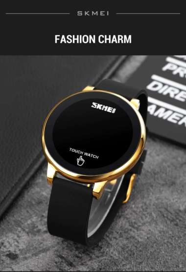 SKMEI 1842 Original Jam Tangan Pria Digital Touch Silikon Tahan Air GOLD