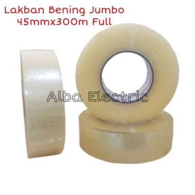 Lakban Jumbo Besar 45MM x 300M FULL Tebal Bening 300 Meter FULL Grosir