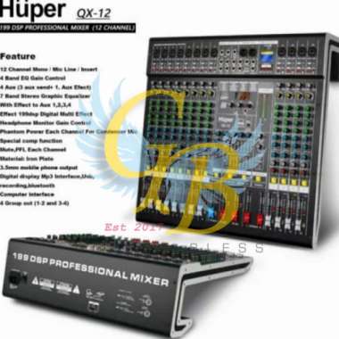 Mixer Audio Huper Qx12 12Ch Huper Qx12 Qx12 Bluetooth