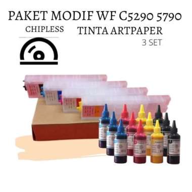 PAKET MODIF CHIPLESS DAN TINTA ARTPAPER EPSON WorkForce WF-C579R C579R