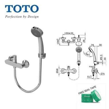 Kran Bath & Shower Set TOTO TX 471 SPN Hot & Cold