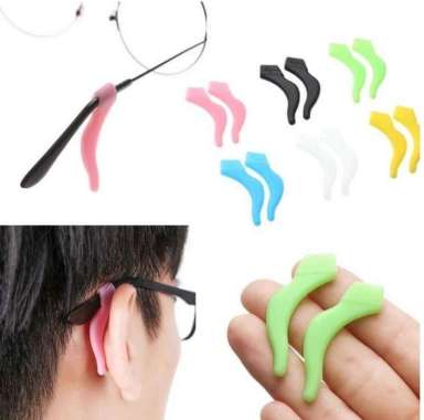Ear Hook/Penahan Kacamata/Hook Kacamata Silikon Panjang Nyaman Simpel Hijau
