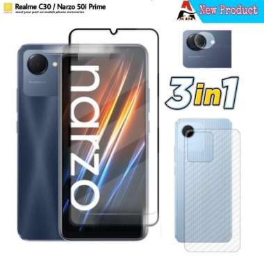 Tempered Glass Narzo 50i Prime / Realme C30 Screen Protector Handphone Bonus Camera Protector Dan Ga